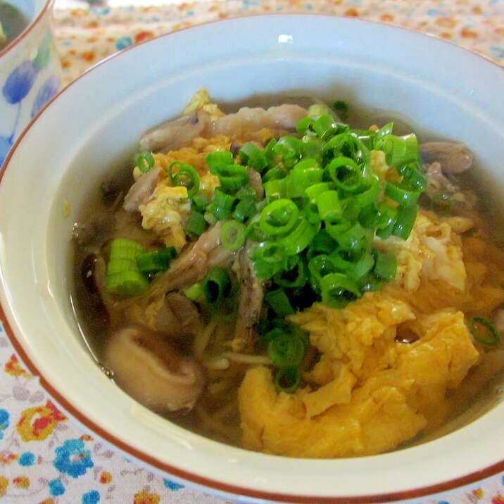 きのこと卵のにゅうめん